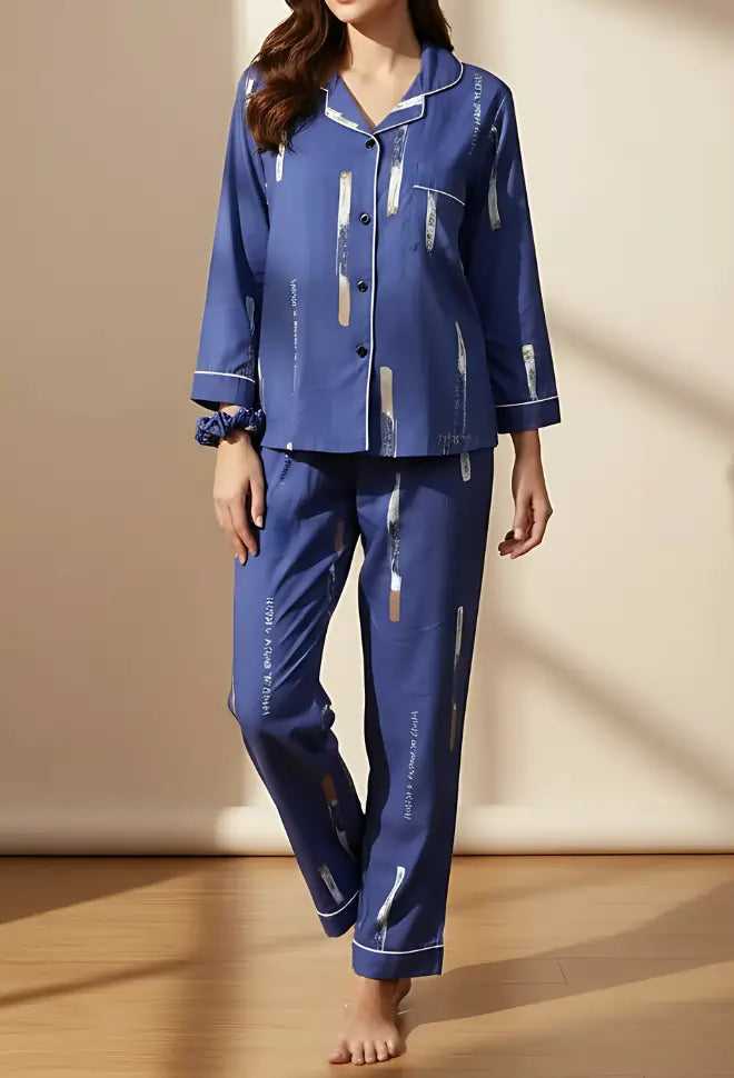 MINOR FAULT BLUE PRINTED PJ SET