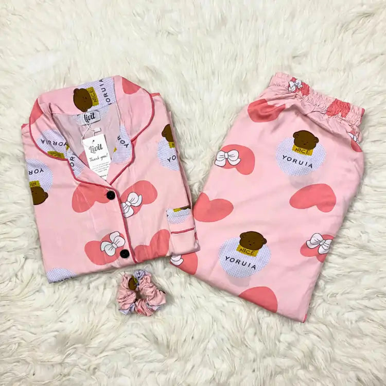 PINK PRINTED PJ SET