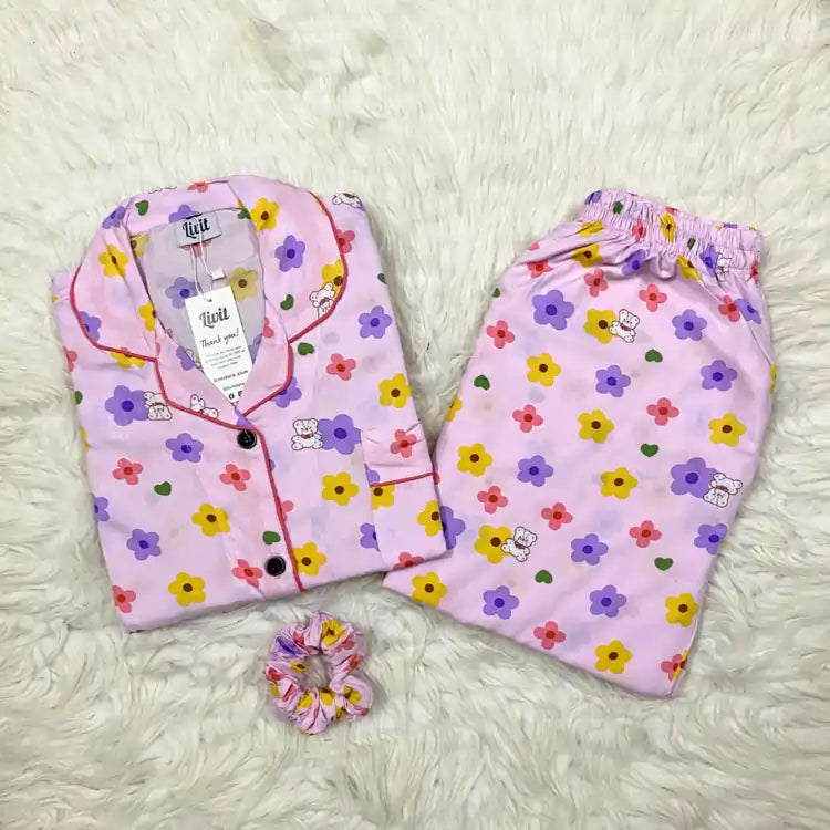 PINK PRINTED PJ SET