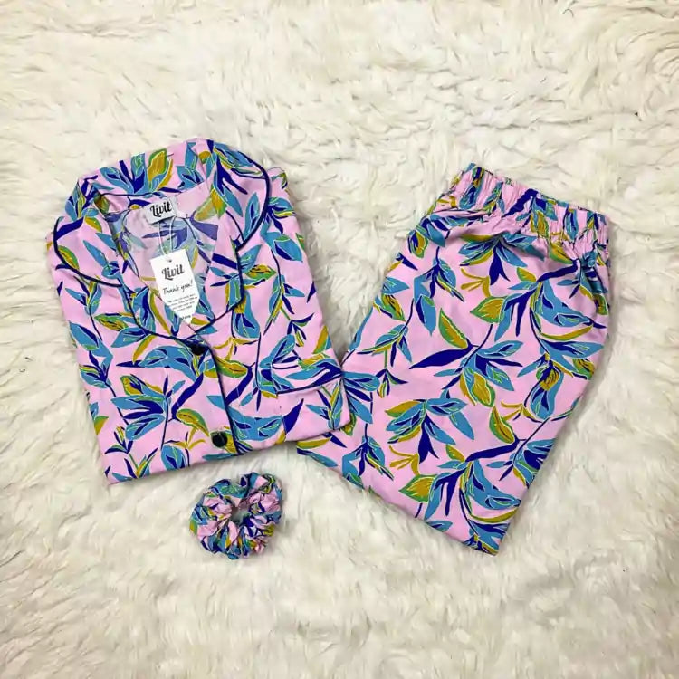 PINK PRINTED PJ SET