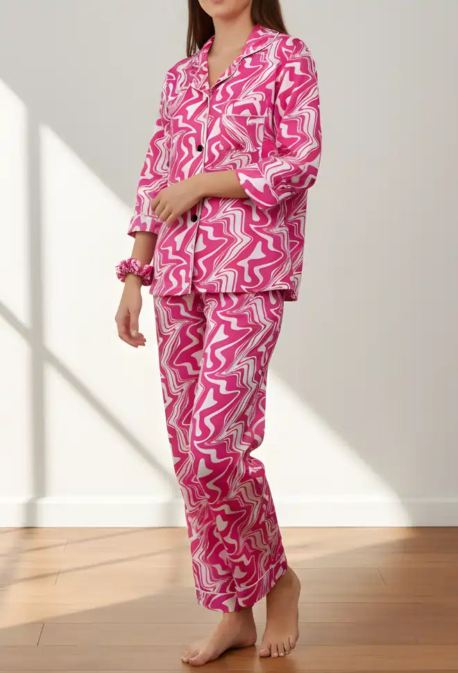PINK PRINTED PJ SET