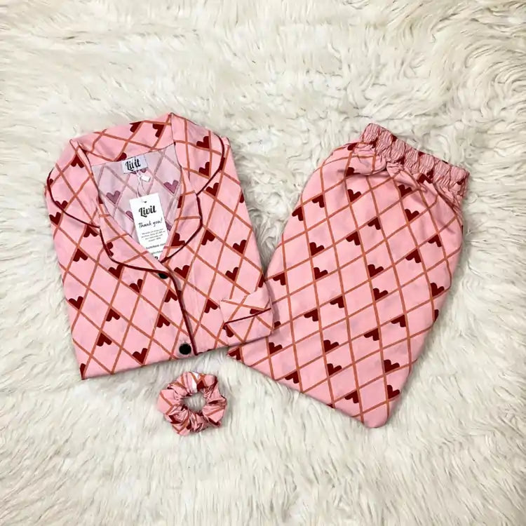 PINK PRINTED PJ SET