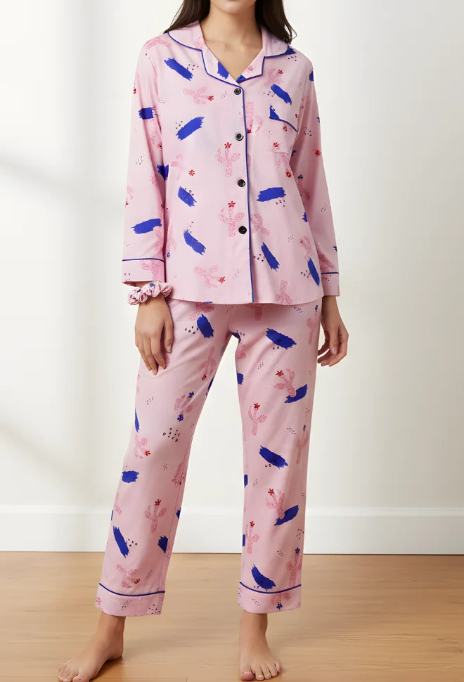 PINK PRINTED PJ SET