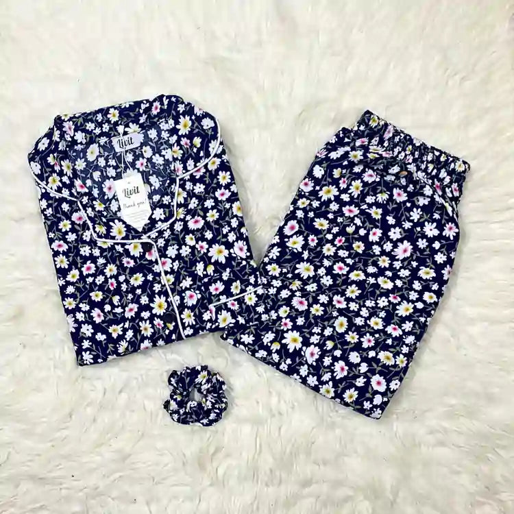 LIVIT™ Modern Luxe PJ Set – Floral Comfort