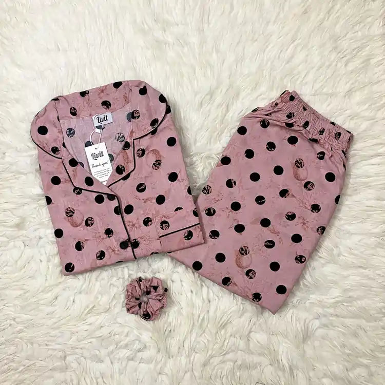 LIVIT™ Modern Luxe PJ Set – Blush Spots