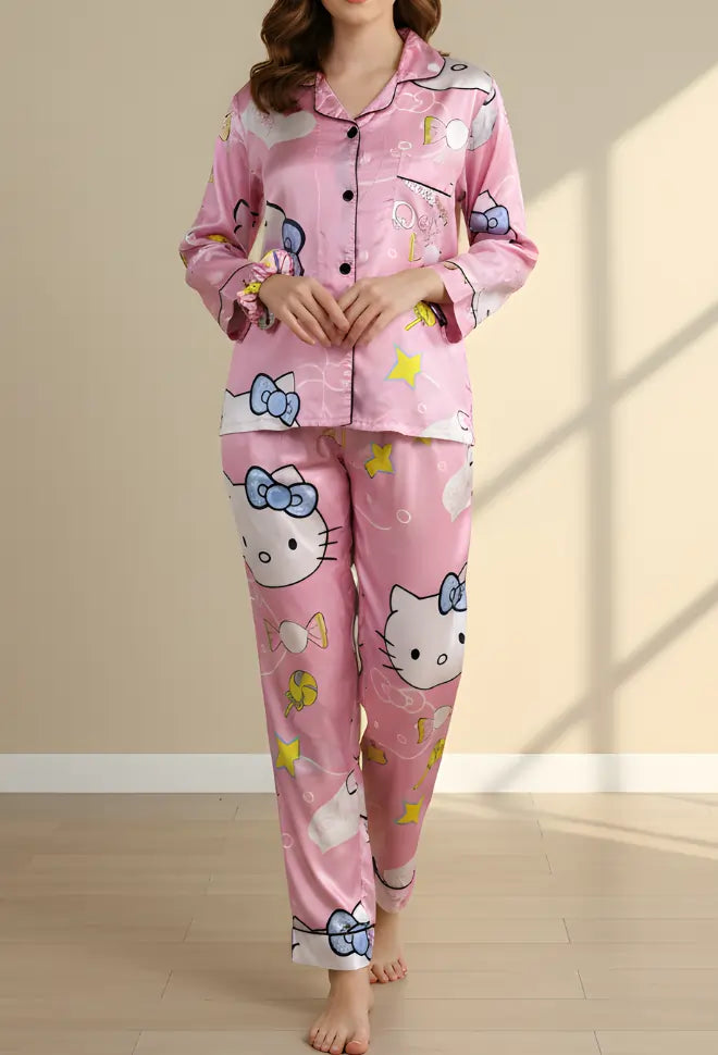 PINK PRINTED PJ SET