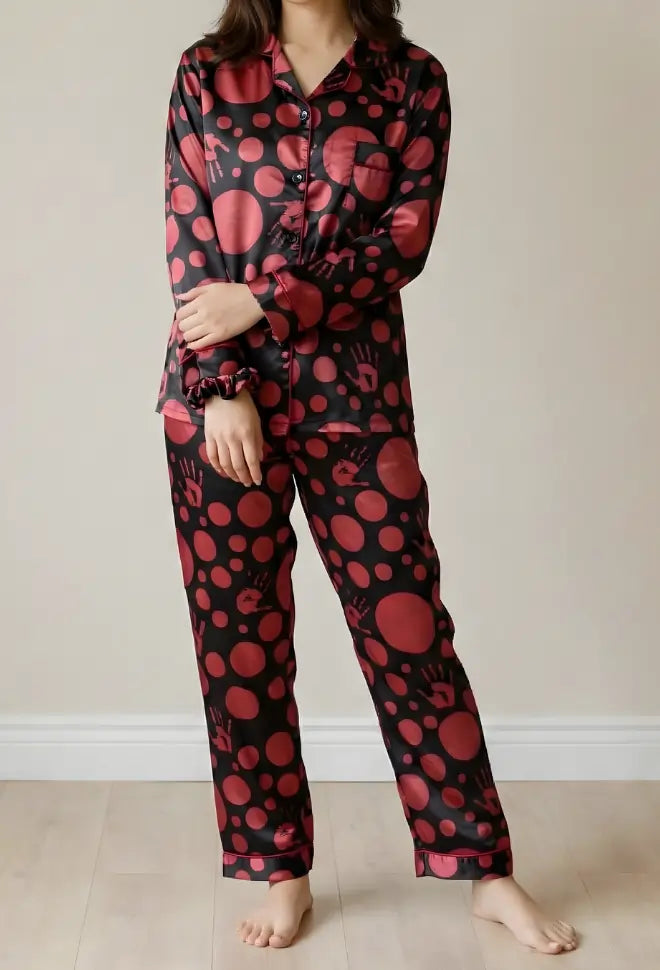 BLACK PRINTED PJ SET