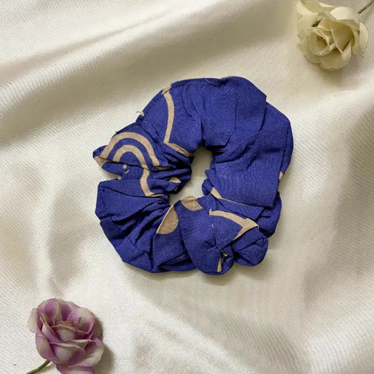 SCRUNCHIES - BLUE PRINTED