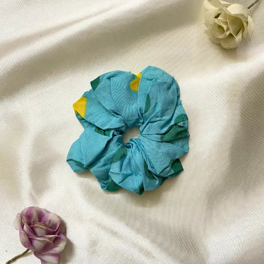 SCRUNCHIES - BLUE PRINTED