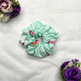 SCRUNCHIES - GREEN PRINTED