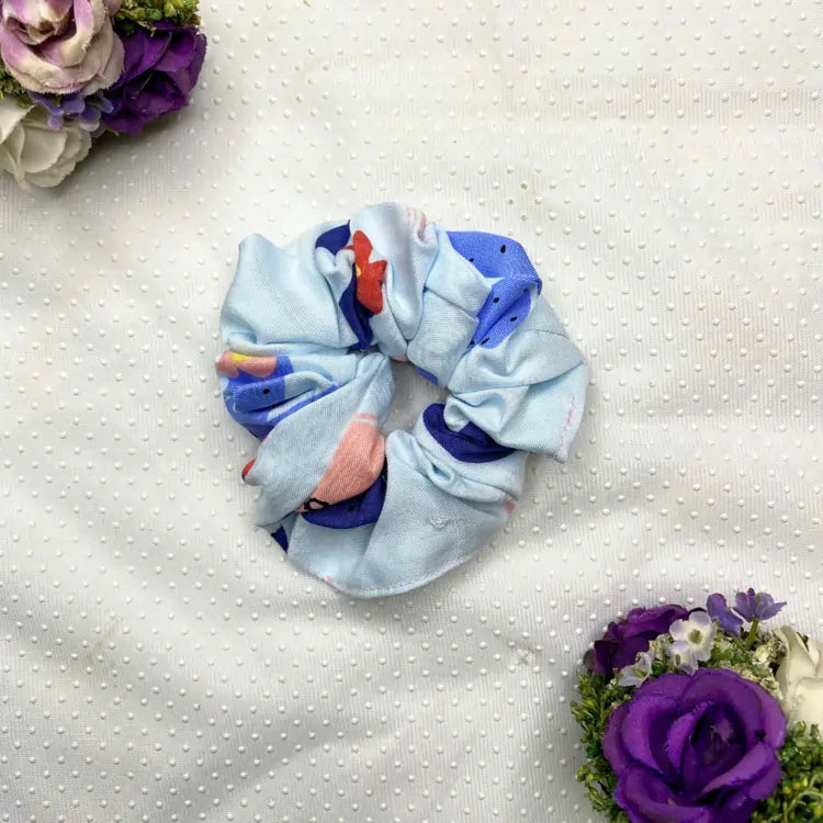 SCRUNCHIES - BLUE PRINTED