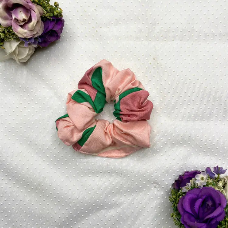 SCRUNCHIES - PINK PRINTED