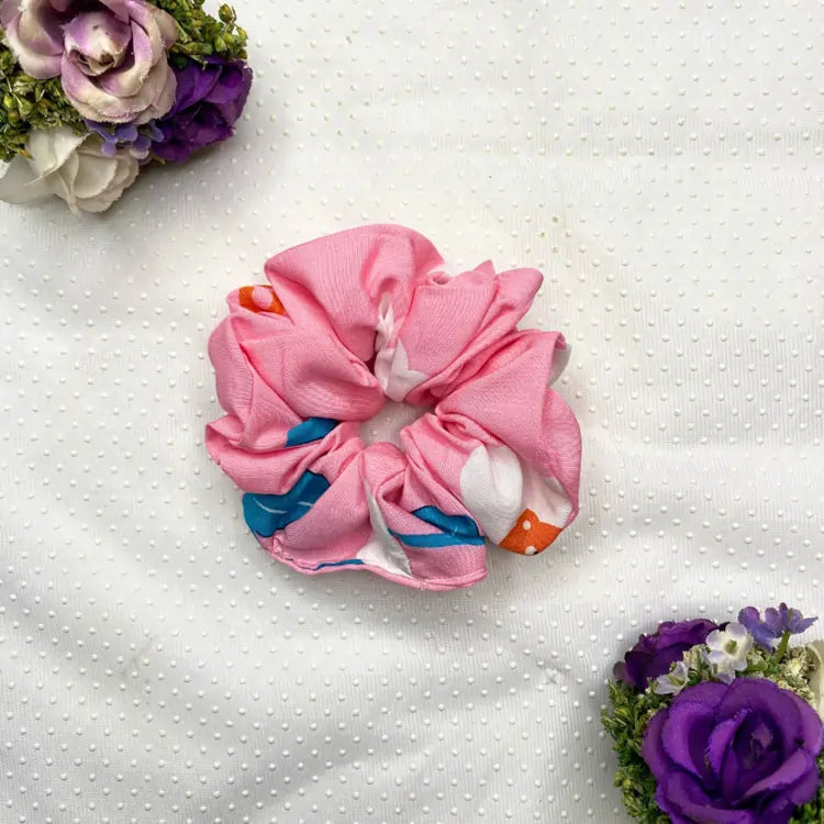 SCRUNCHIES - PINK PRINTED