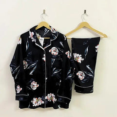 BLACK PRINTED PJ SET