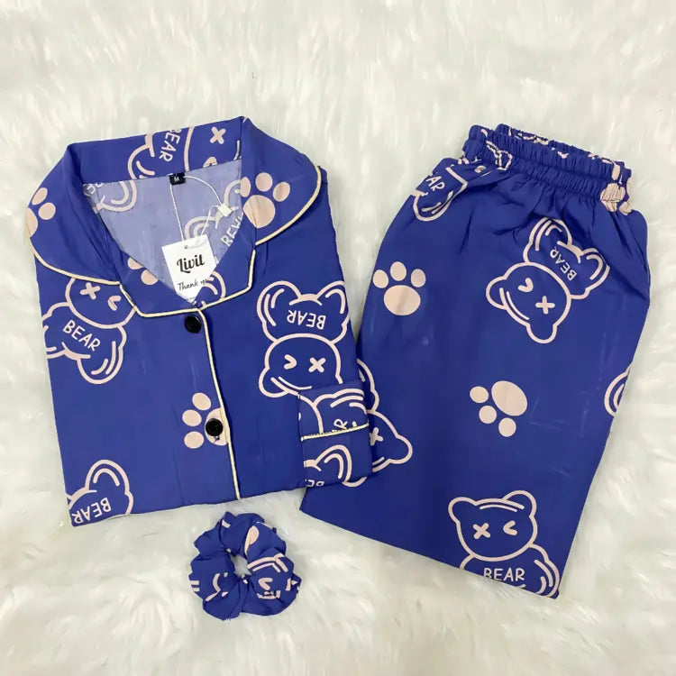 MINOR FAULT BLUE PRINTED PJ SET