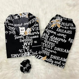 BLACK PRINTED PJ SET