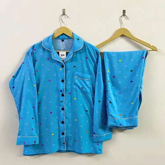 MINOR FAULT BLUE PRINTED PJ SET