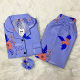 BLUE PRINTED PJ SET