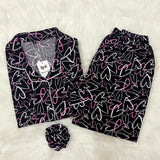 BLACK PRINTED PJ SET