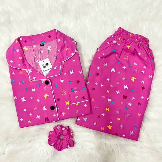 PINK PRINTED PJ SET