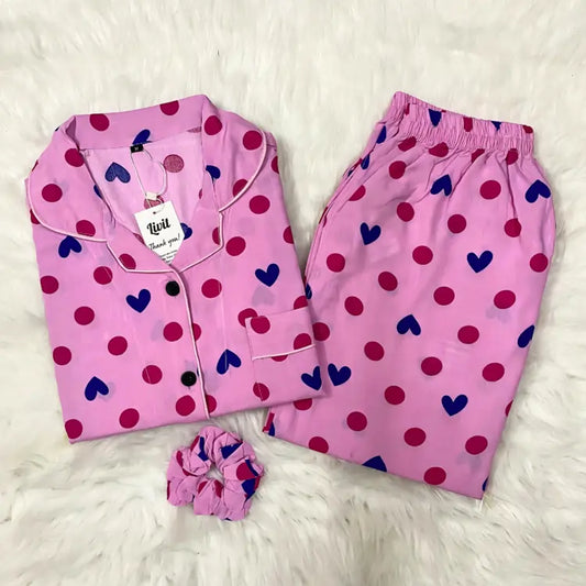 PINK PRINTED PJ SET