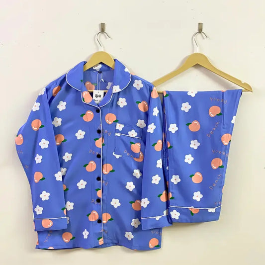 BLUE PRINTED PJ SET