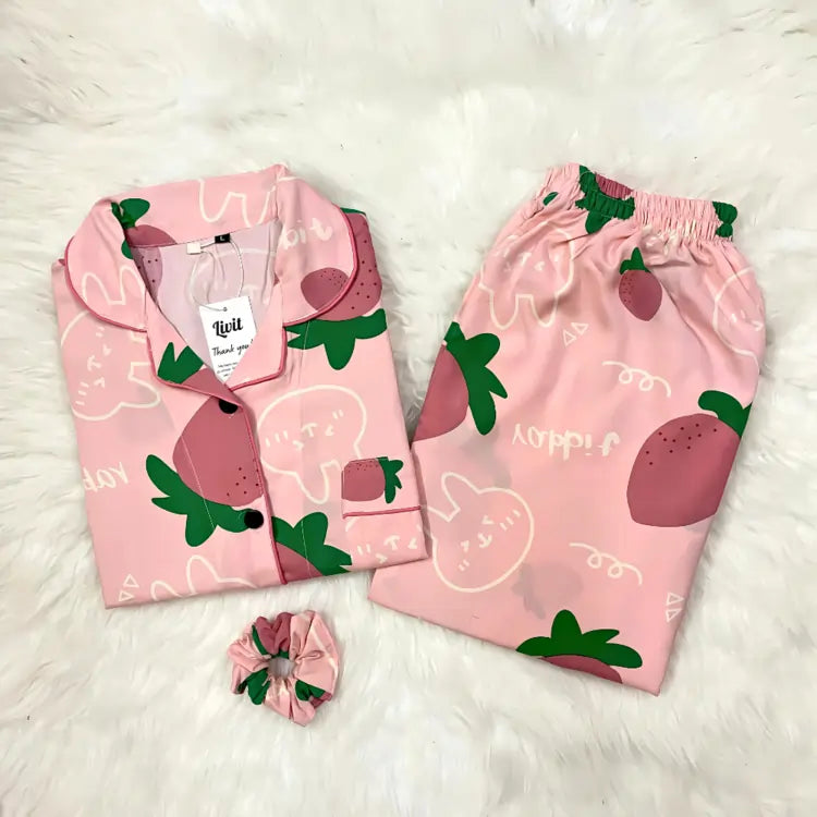 PINK PRINTED PJ SET