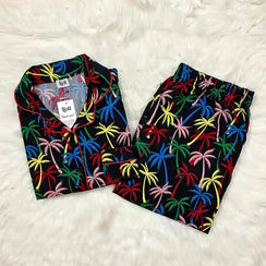 BLACK PRINTED PJ SET