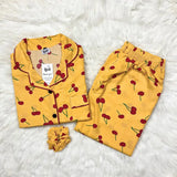 YELLOW PRINTED PJ SET