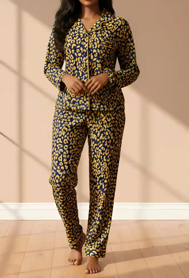 BLUE PRINTED PJ SET