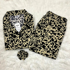 BLACK PRINTED PJ SET