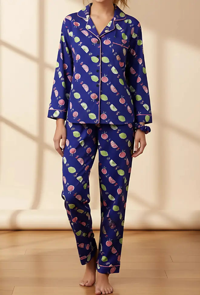 MINOR FAULT BLUE PRINTED PJ SET