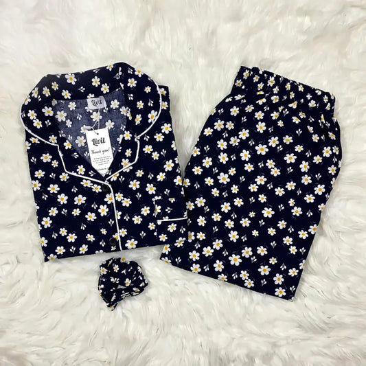 BLUE PRINTED PJ SET