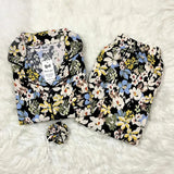 BLACK PRINTED PJ SET