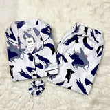 WHITE PRINTED PJ SET