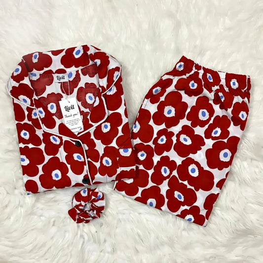 FLOWER PRINTED PJ SET