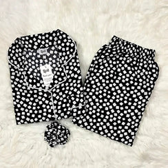 BLACK PRINTED PJ SET