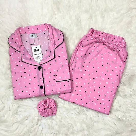 PINK PRINTED PJ SET