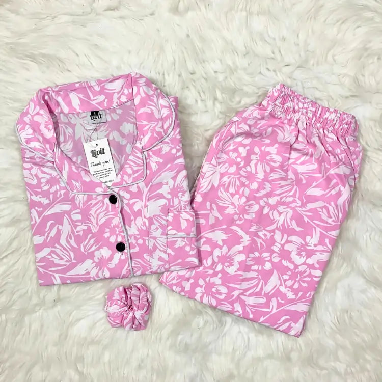 PINK PRINTED PJ SET