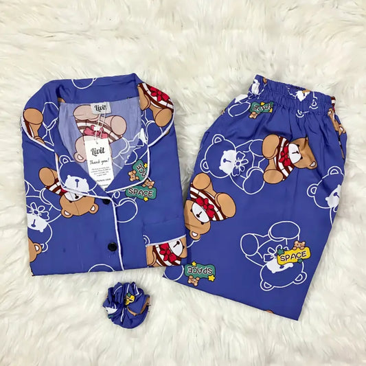 BLUE PRINTED PJ SET