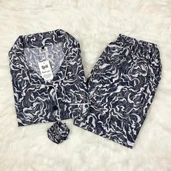 GREY PRINTED PJ SET