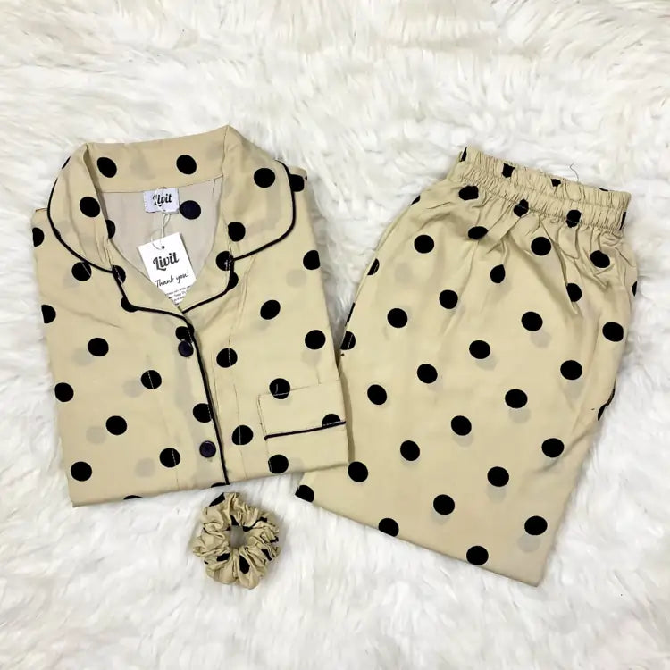 MINOR FAULT FAWN PRINTED PJ SET