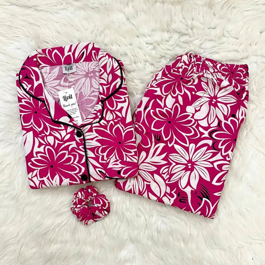 MINOR FAULT PINK PRINTED PJ SET