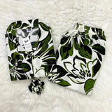 WHITE PRINTED PJ SET