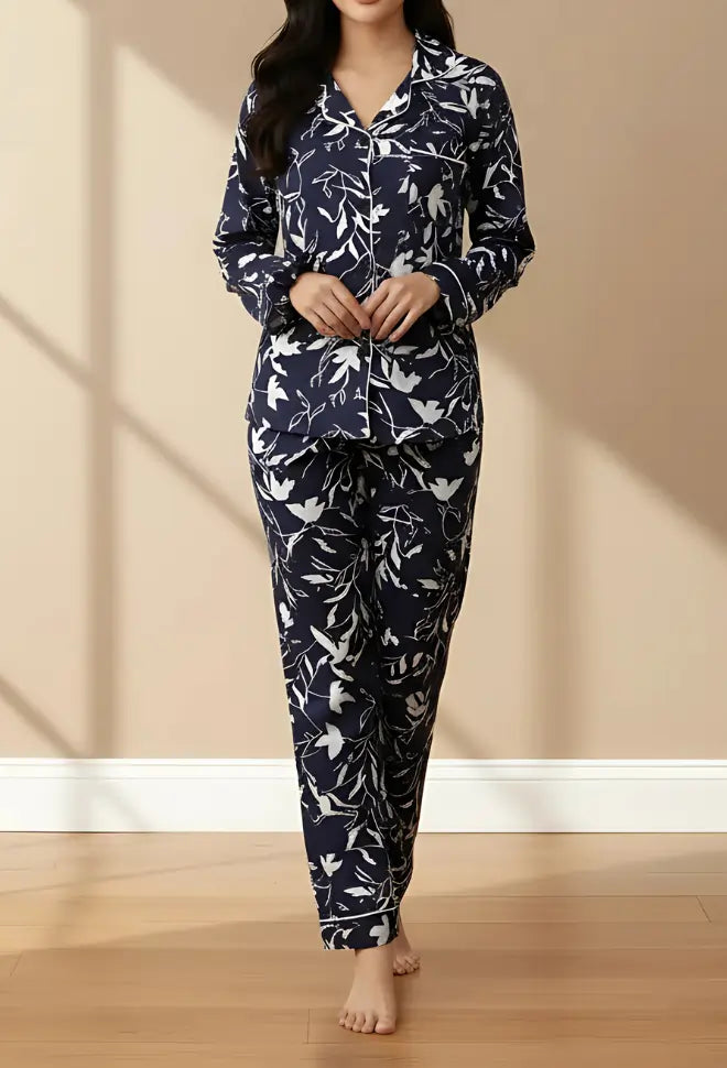BLUE PRINTED PJ SET