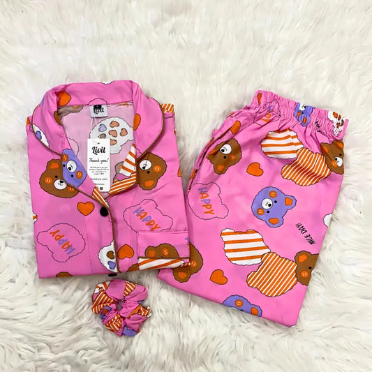 PINK PRINTED PJ SET