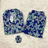 BLUE PRINTED PJ SET