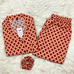 RED PRINTED PJ SET