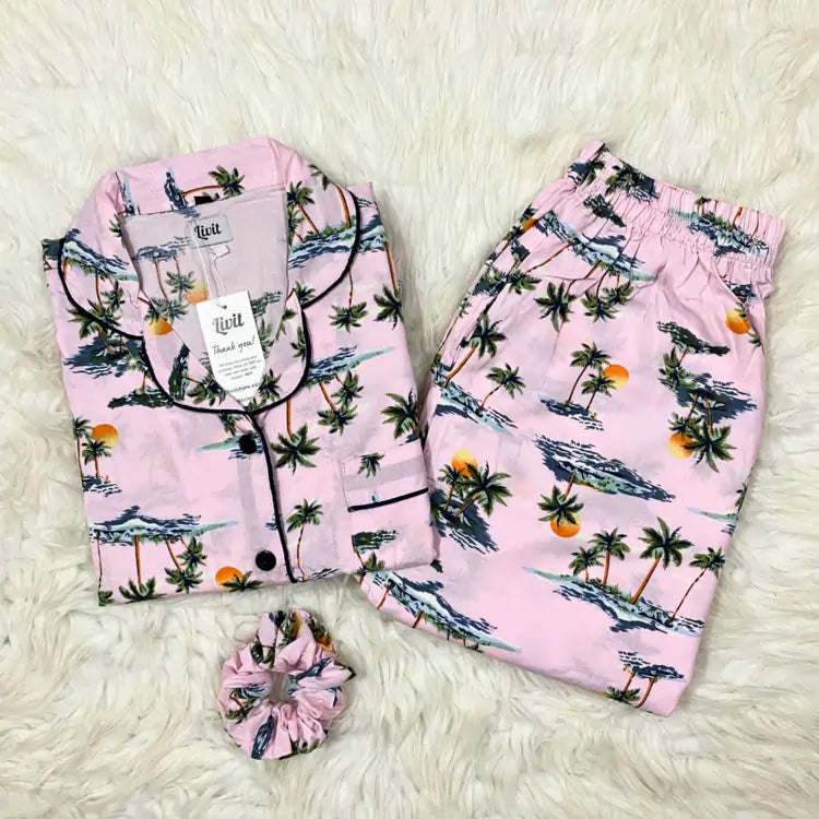 PINK PRINTED PJ SET