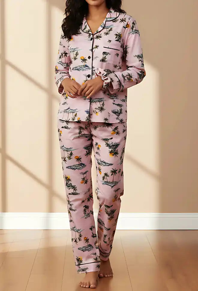 PINK PRINTED PJ SET